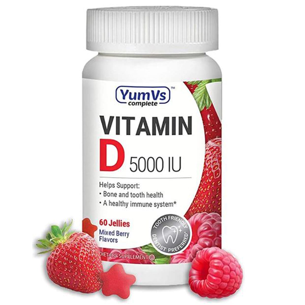 YumVs: Vitamin D Gummies for Adults - Mixed Berry Flavour (60 gummies)