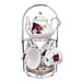 Set of 14 - Rose Pattern European Cup Set with Storage Rack - White & Purple