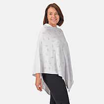 KRIS ANA Relaxed-fit Poncho One Size - Grey
