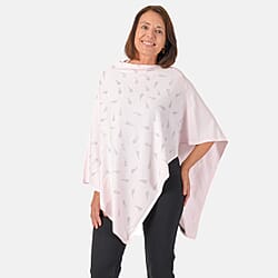 Kris Ana Paisley Scattered Soft Pink Poncho One Size (8-18)