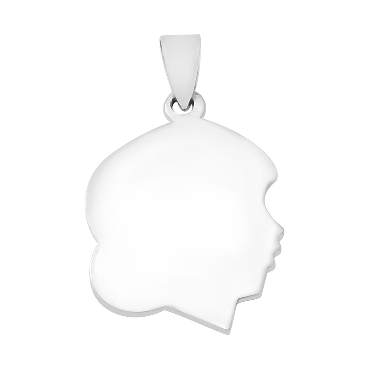Sterling Silver Woman Face Pendant, Silver wt 3.80 Gms