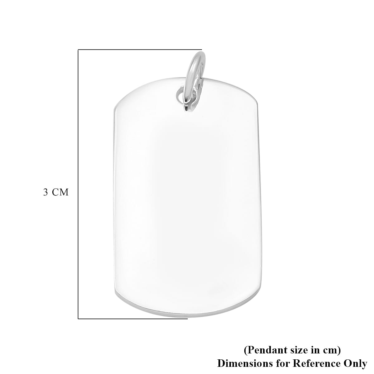 Sterling Silver Tag Pendant, Silver wt 4.70 Gms