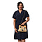 LA MAREY Wooden Clasp Handbag in Yellow and Multi (Size 26.5x7x21 Cm)