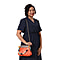 LA MAREY Clutch Bag with Extra Multi Colour Handle Drop in Orange (Size 23x4x31 Cm)