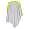 Kris Ana Lime Coloured Shoulder Grey Poncho One Size (8-18)