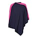 Kris Ana Fuschia Coloured Shoulder Navy Poncho One Size (8-18)