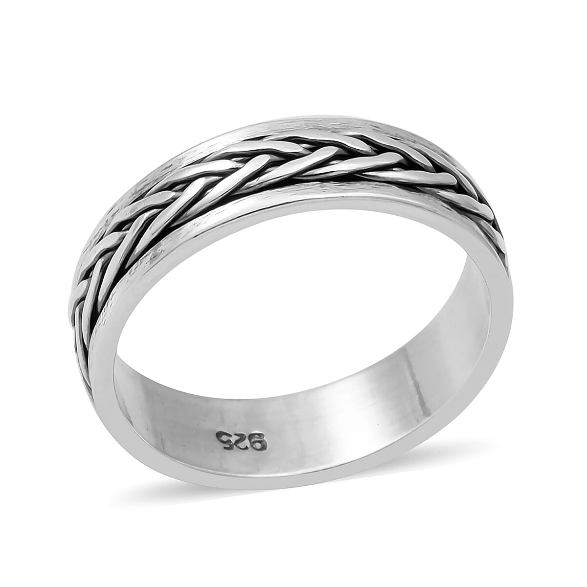MP Sterling Silver Braided Spinner Ring