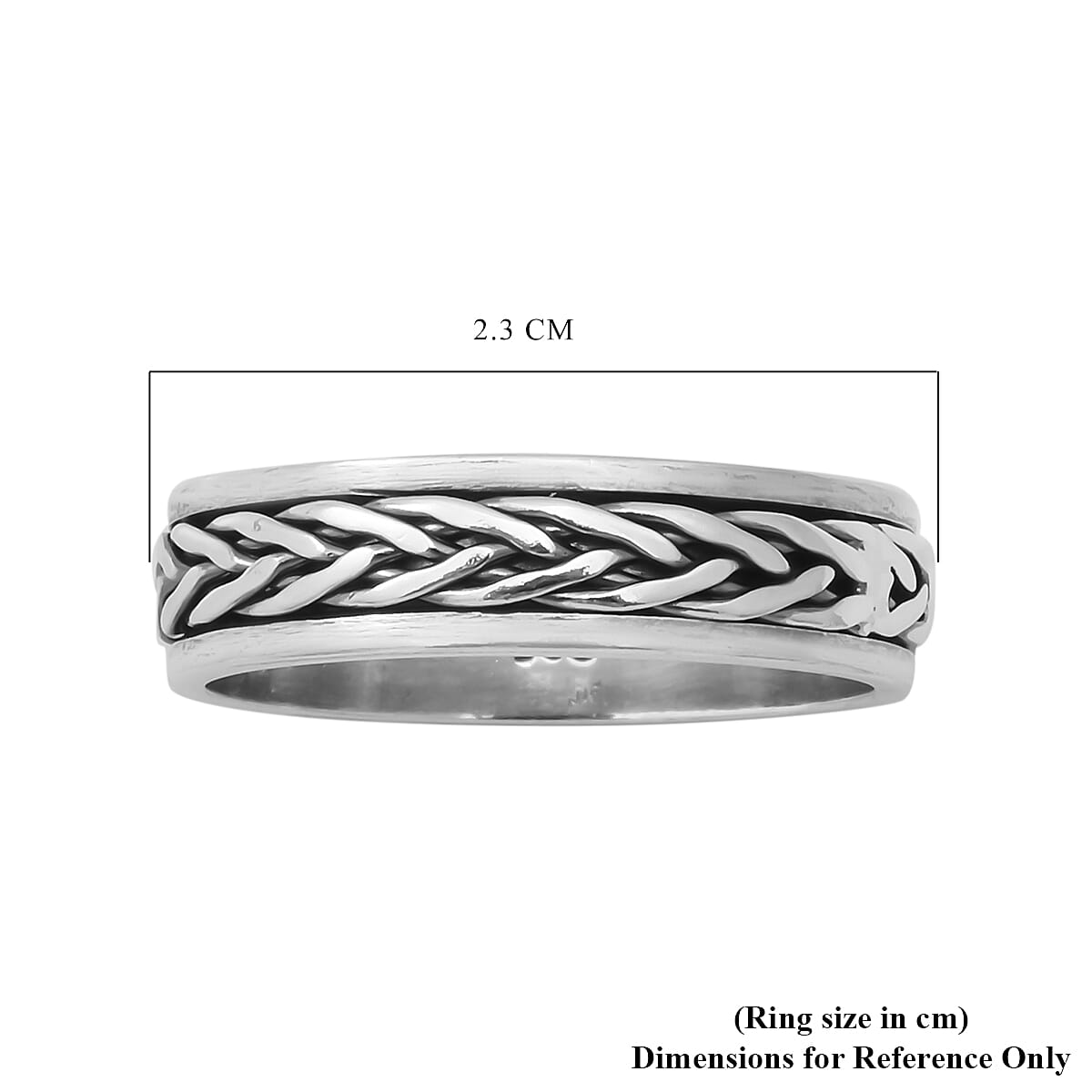 MP Sterling Silver Braided Spinner Ring