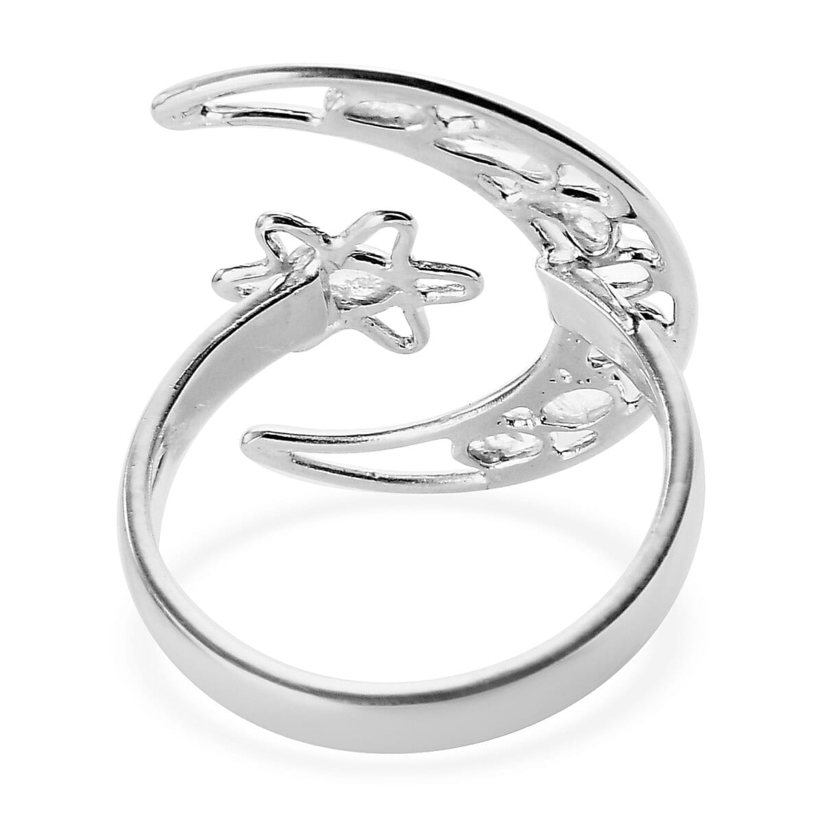 Artisan Crafted Polki Diamond Celestial Ring in Sterling Silver 0.50 Ct.