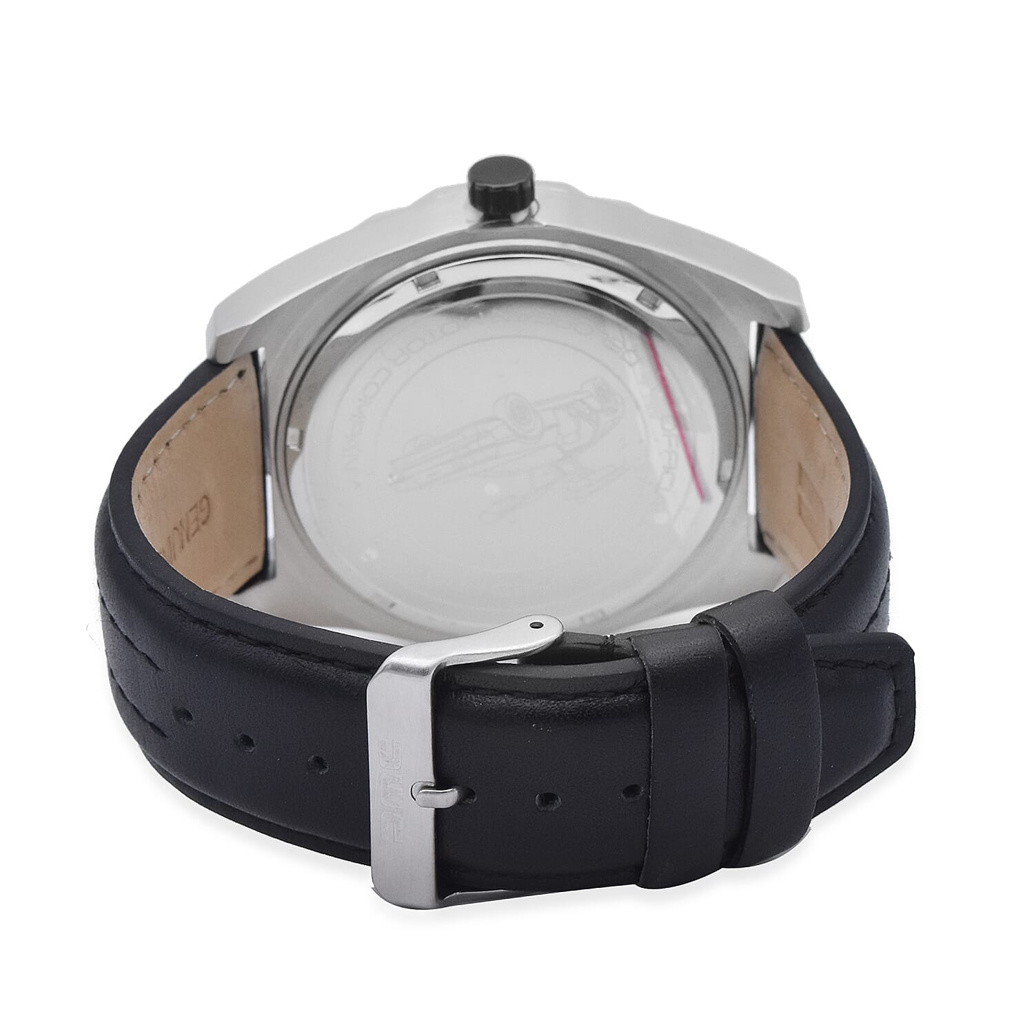 DMC Live The Dream Japanese Movement Watch in Stainless Steel and Black Leather Strap