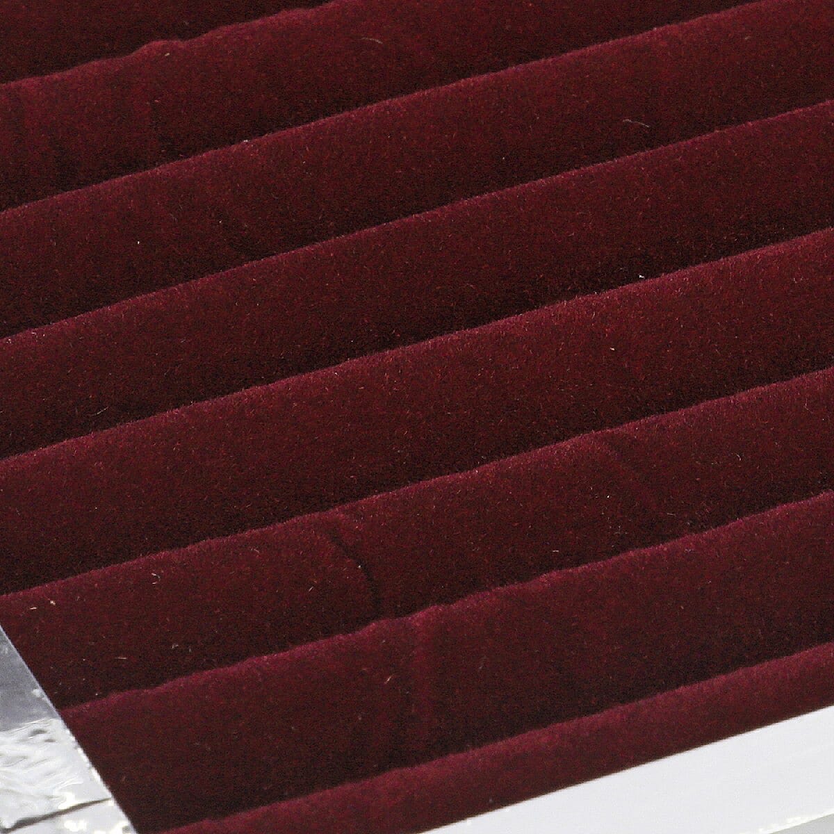 Jewellery Embossed Ring Box with Mirror made of Teak and MDF Wood - Lady