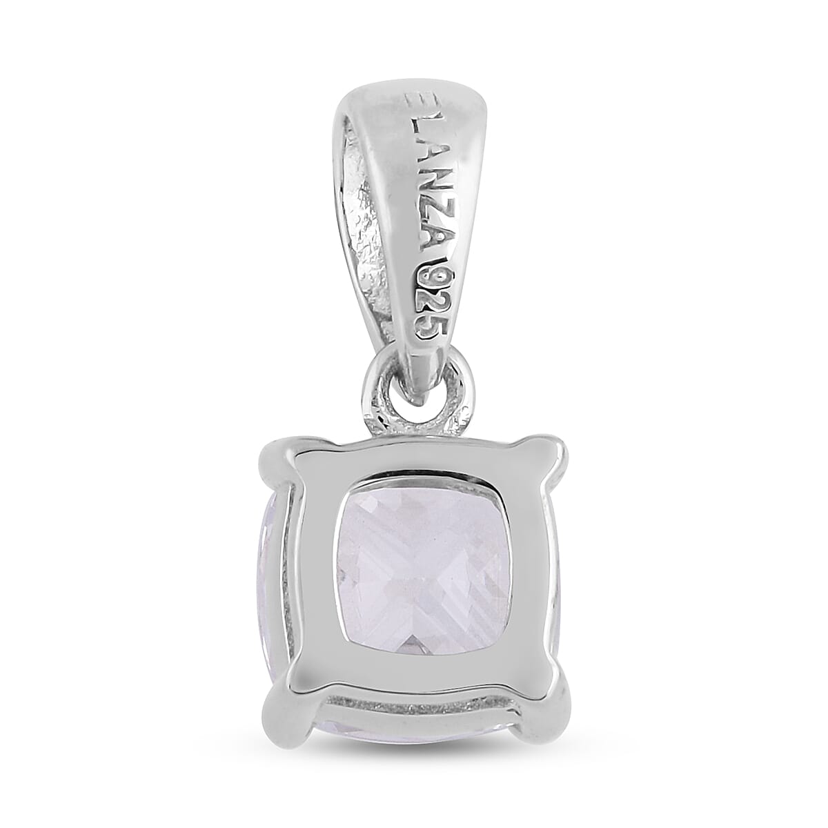 Swiss Star Cubic Zirconia  Pendant in Rhodium Overlay Sterling Silver 2.31 ct  2.310  Ct.