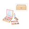 Checker Quilted Pattern Jewellery Box with Inside Mirror in Nude (Size 25.3x25.3x8.5cm)