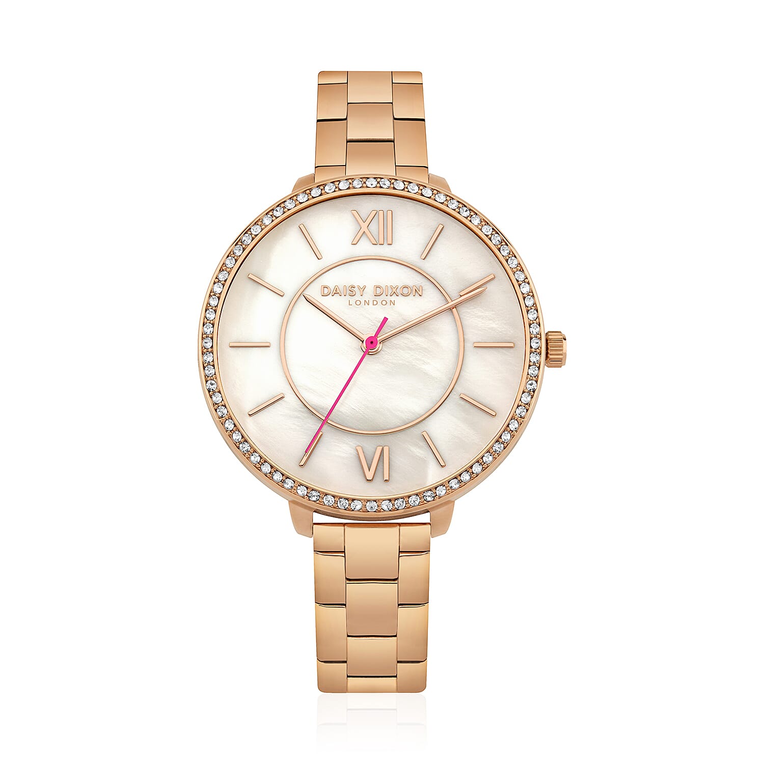 Limited Edition Daisy Dixon Bella Watch With Stone Set Bezel And Mother of Pearl Dial