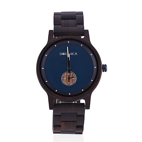 Botanica Moonflower Wood and Stainless Steel Watch - Brown