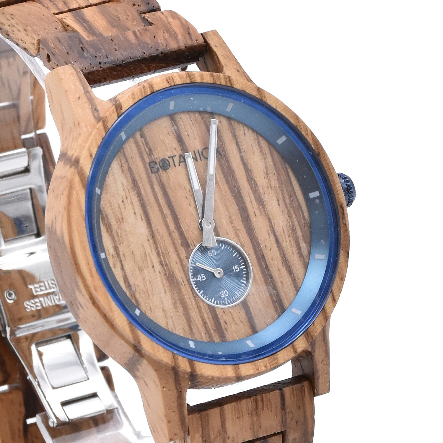 Botanica Sycamore Zebranowood and Woodlink Strap Watch