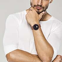 Botanica Juniper Zebrano Wood and Vegan Tan Strap Watch