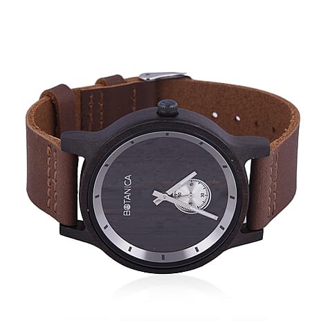Botanica Olive Analogue Miyota Movement Watch with Tan Leather Strap