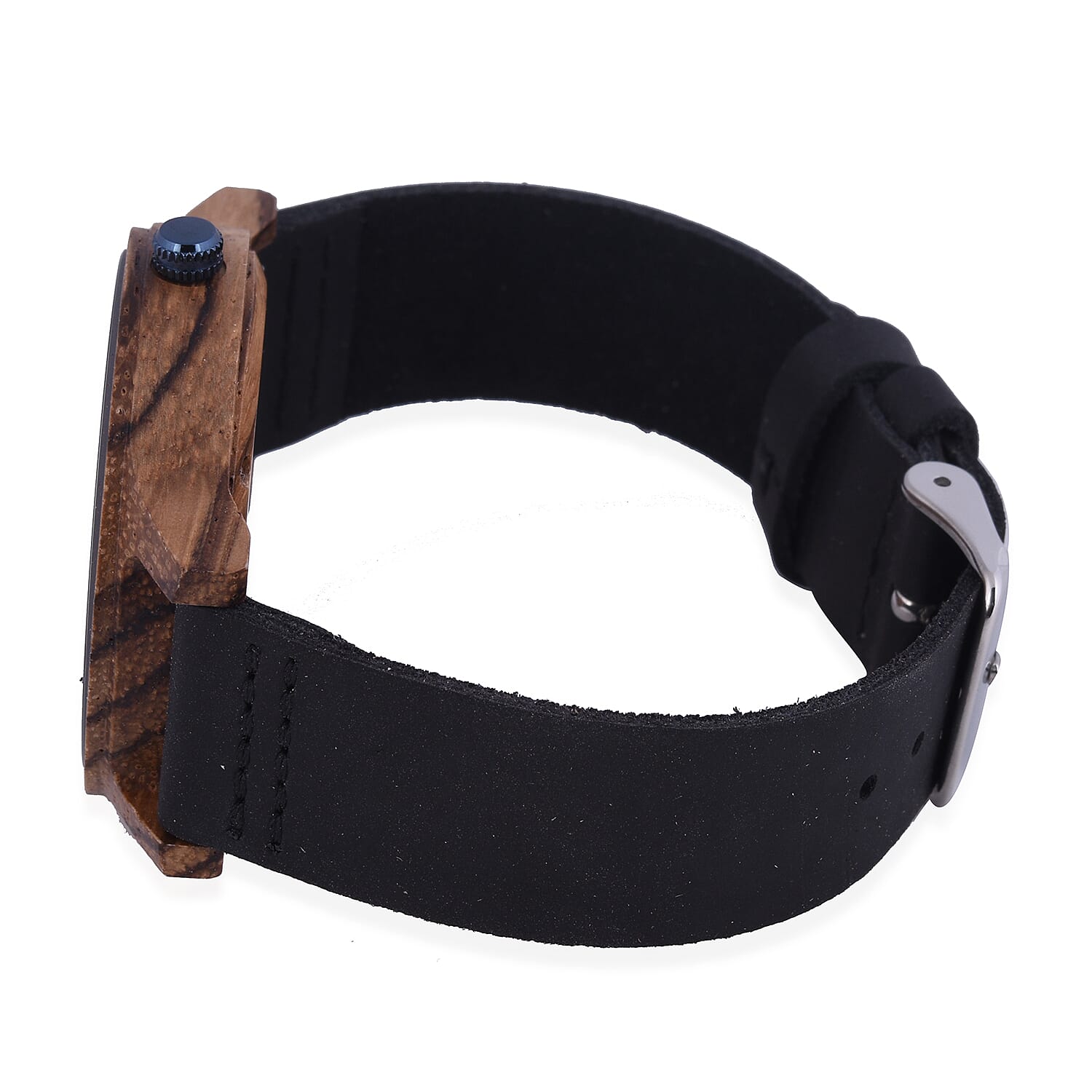 Botanica Sycamore Analogue Watch with Black Leather Strap