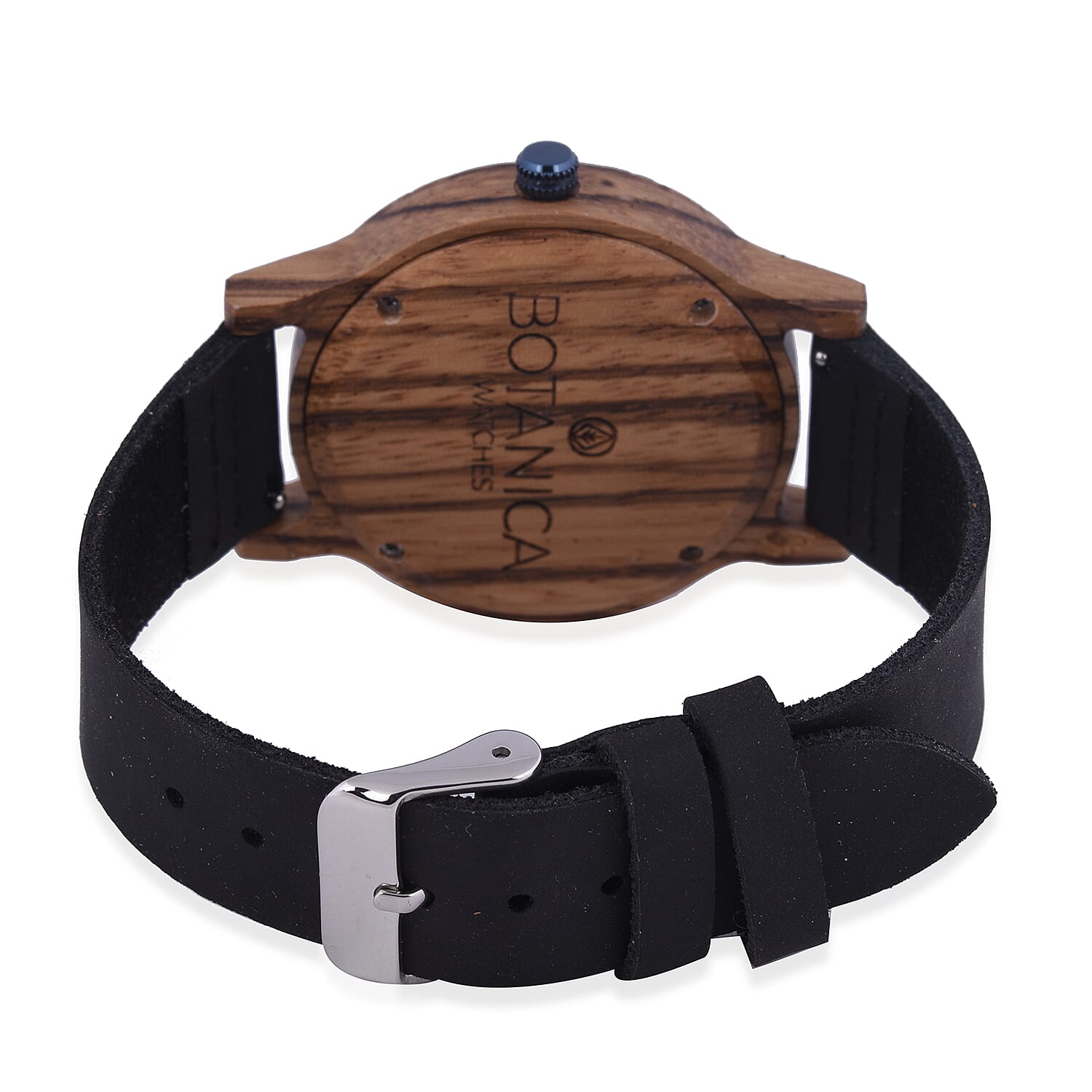 Botanica Sycamore Analogue Watch with Black Leather Strap