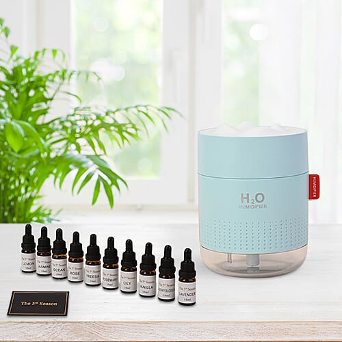 The 5th Season- Snow Mountain H2O Humidifier with 10 essential oils - Blue
