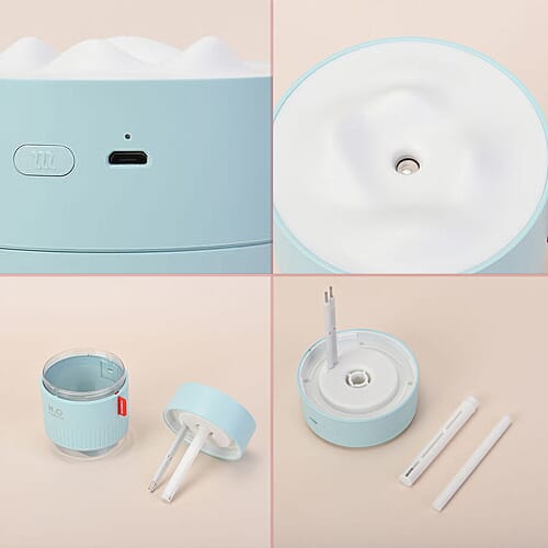 The 5th Season- Snow Mountain H2O Humidifier with 10 essential oils - Blue