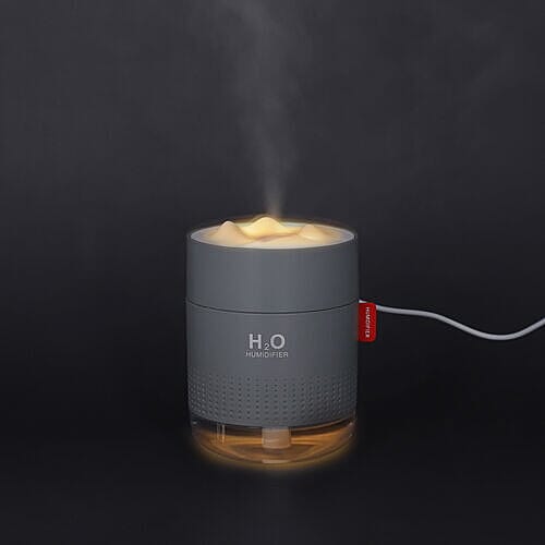 The 5th Season Snow Mountain Humidifier with 10 Fragrance Oils (10ml each) (Size 12x9cm) - Grey