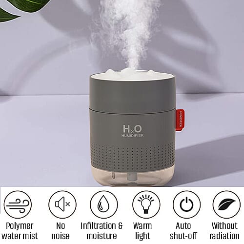 The 5th Season Snow Mountain Humidifier with 10 Fragrance Oils (10ml each) (Size 12x9cm) - Grey