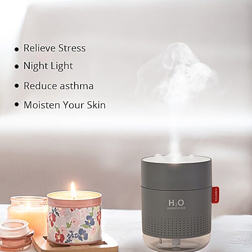 The 5th Season Snow Mountain Humidifier with 10 Fragrance Oils (10ml each) (Size 12x9cm) - Grey