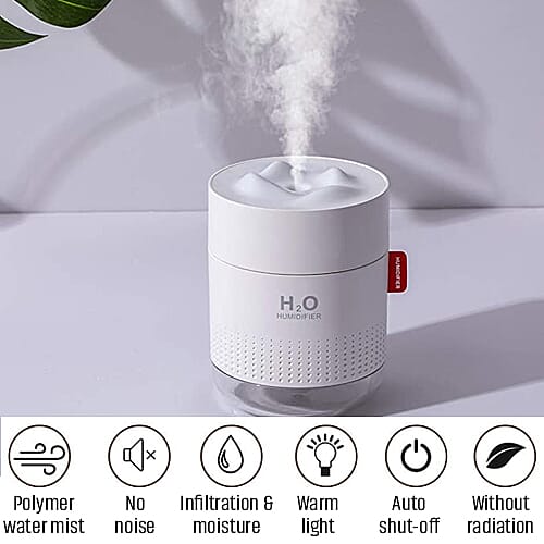 The 5th Season Snow Mountain Humidifier with 10 Fragrance Oils (10ml each) (Size 12x9cm) - White