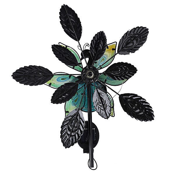 Charming Nature Theme Flamingo Hand Painted Solar Wind Spinner (Size:28x39x110 Cm) - Red