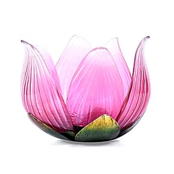 Garden decoration Pink Color Glass-Iron material