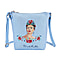 Signare Tapestry Frida Kahlo Panel Design in Beige on Blue Sling Bag (16x22x120cm)