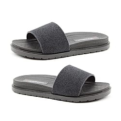 Heavenly Feet Dune Womens Black Mule Sandals (Size 3)