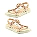 Heavenly Feet Santana Floral Detail Sandals in Rose Gold (Size 3)