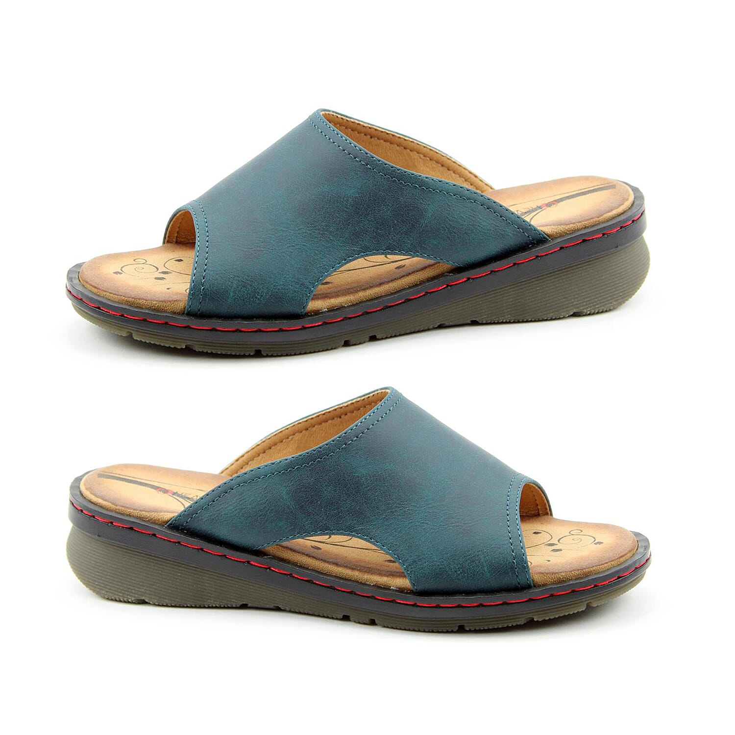 Heavenly Feet Womens Ginger Memory Foam Sandal in Black (Size 3)