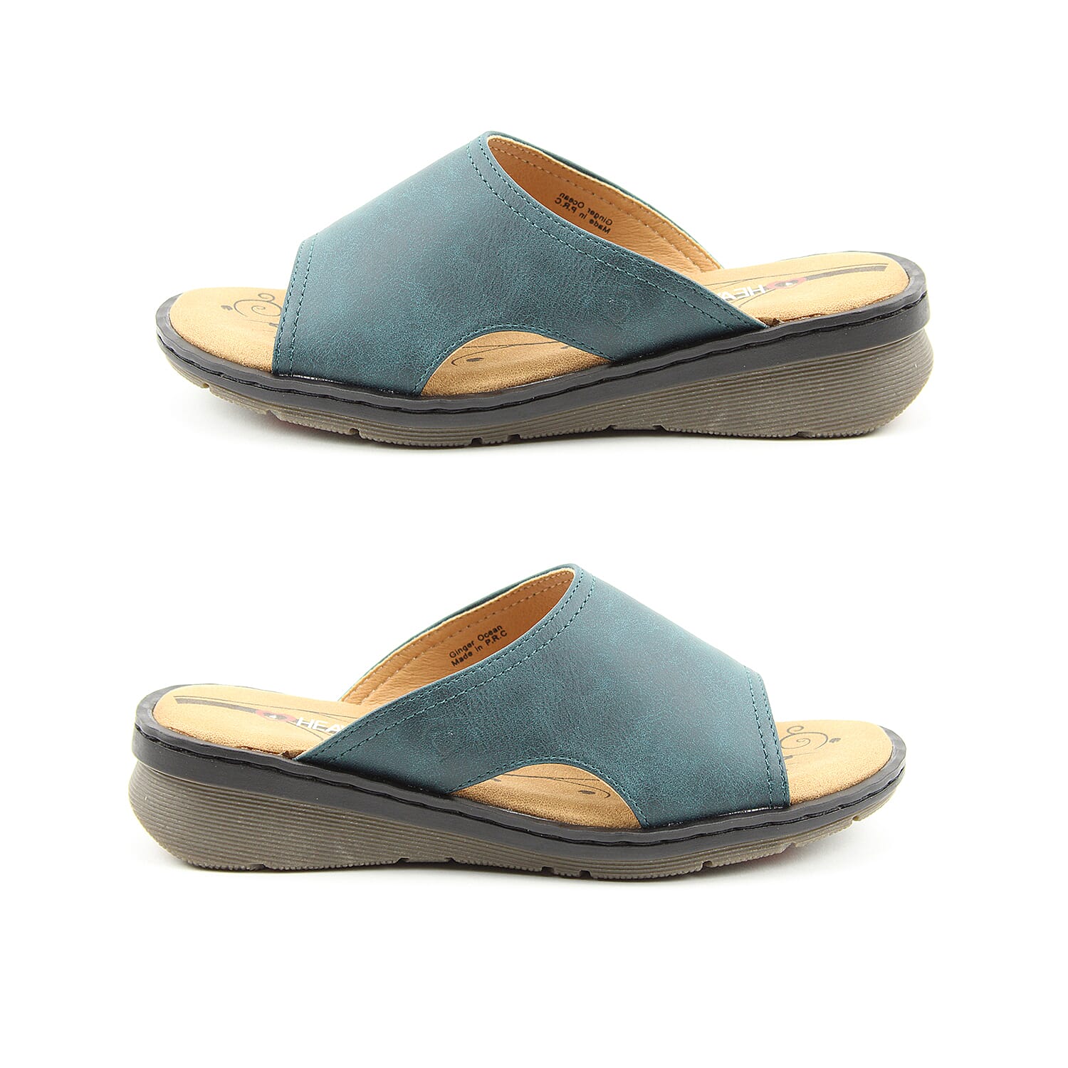 Heavenly Feet Womens Ginger Memory Foam Sandal in Black (Size 3)