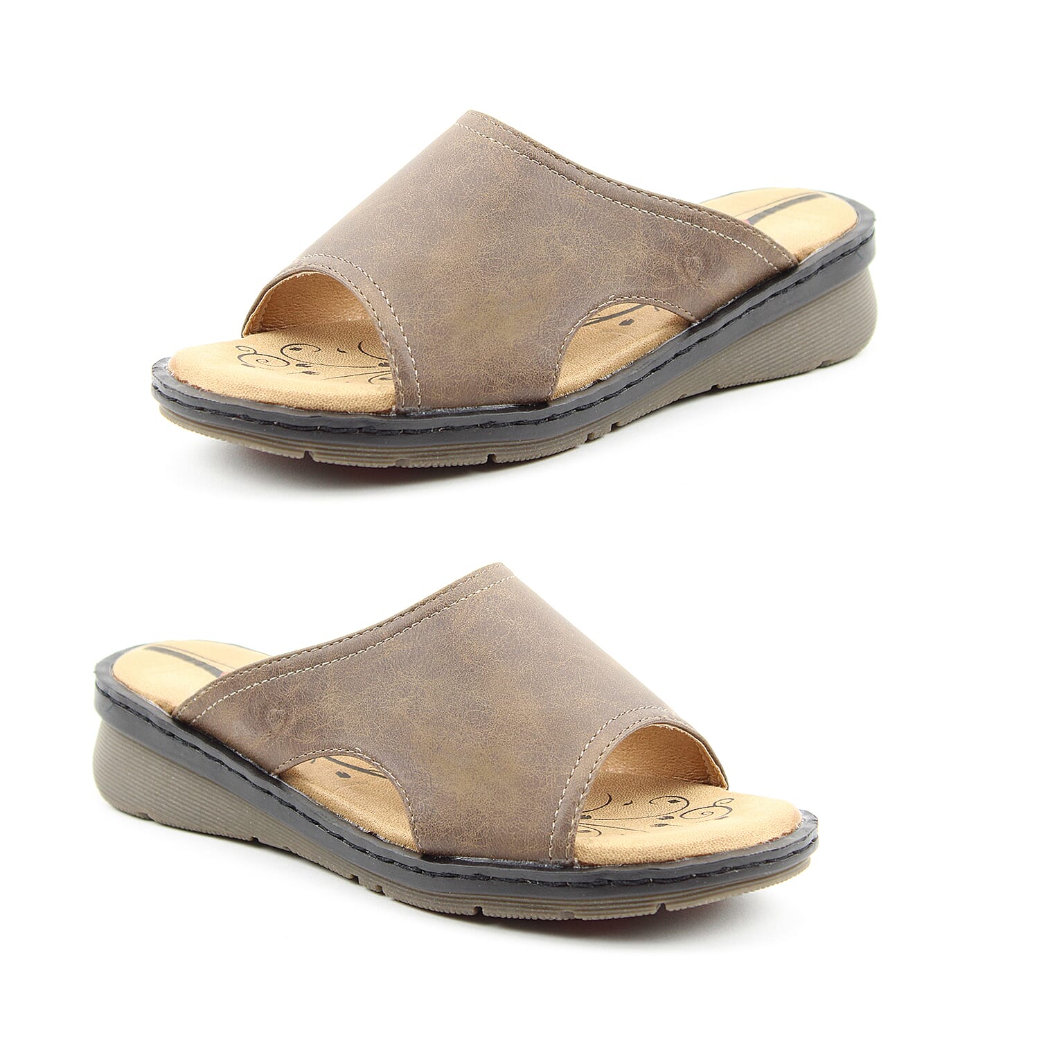 Heavenly Feet Womens Ginger Memory Foam Sandal in Black (Size 3)