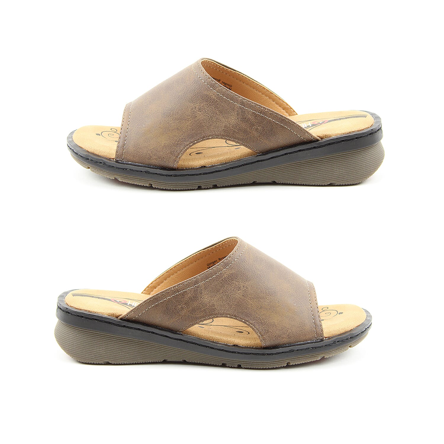 Heavenly Feet Womens Ginger Memory Foam Sandal in Black (Size 3)