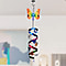 Yellow and Multi Butterfly Spiral Wind Chime (Size 15x15x65 cm)