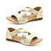 Heavenly Feet Estelle Womens Cross Sandal in Gold Colour (Size 3)