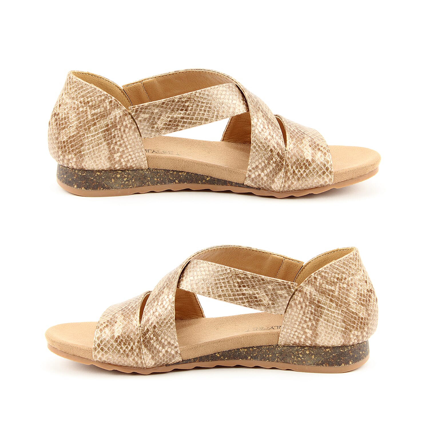 Heavenly Feet Estelle Womens Cross Sandal in Black (Size 3)