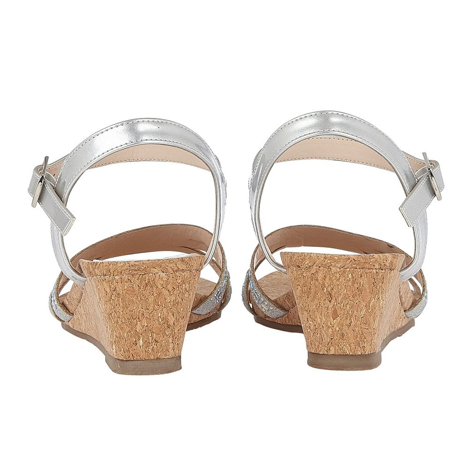 Lotus Mandy Womens Navy Strappy Wedge Sandals 