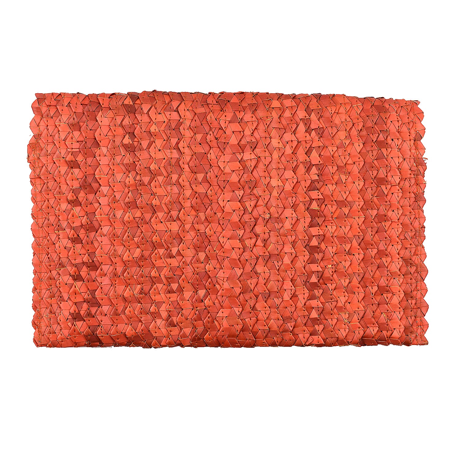 Bali Collection Plam Leaf Sisik Pattern Woven Clutch Handbag