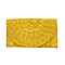 Bali Collection Plam Leaf Sisik Pattern Woven Clutch Handbags (Size:57x35x25Cm) - Yellow