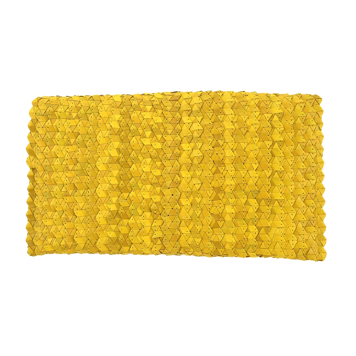 Bali Collection Plam Leaf Sisik Pattern Woven Clutch Handbag