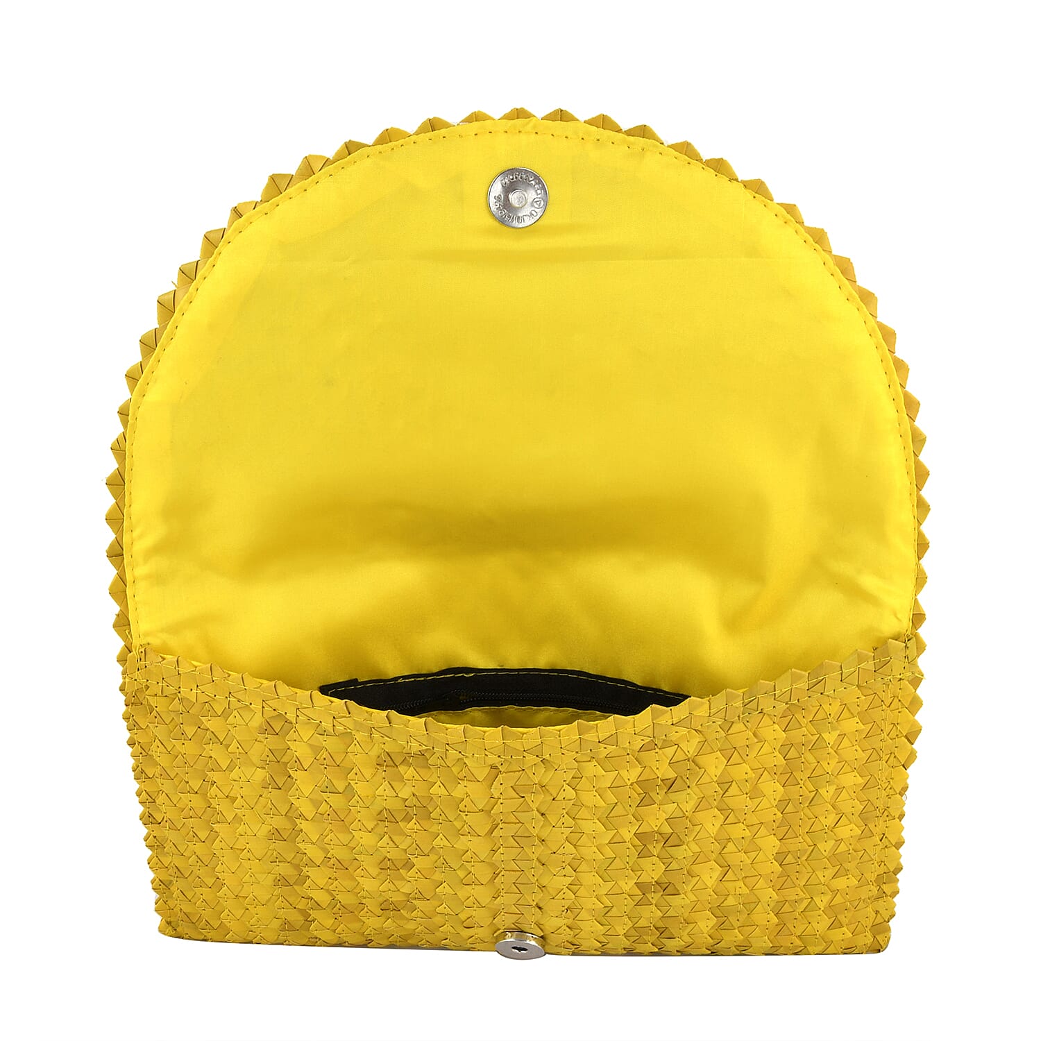 Bali Collection Plam Leaf Sisik Pattern Woven Clutch Handbag