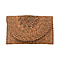 Bali Collection Plam Leaf Sisik Pattern Woven Clutch Handbags (Size:57x35x25Cm) - Light Brown