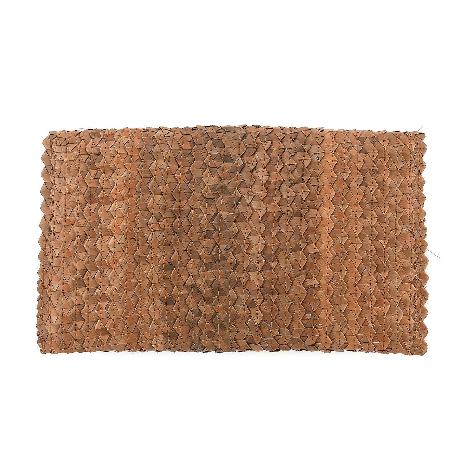 Bali Collection Plam Leaf Sisik Pattern Woven Clutch Handbag