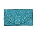 Bali Collection Plam Leaf Sisik Pattern Woven Clutch Handbags (Size:57x35x25Cm) - Turquoise